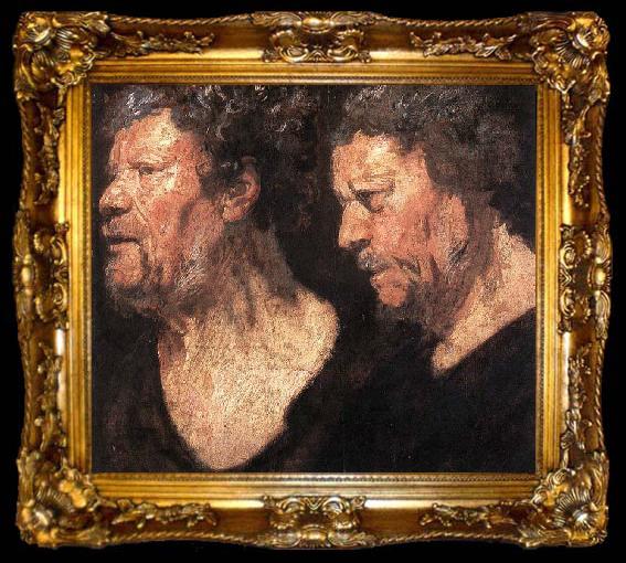 framed  Jacob Jordaens Studies of the Head of Abraham Grapheus, ta009-2